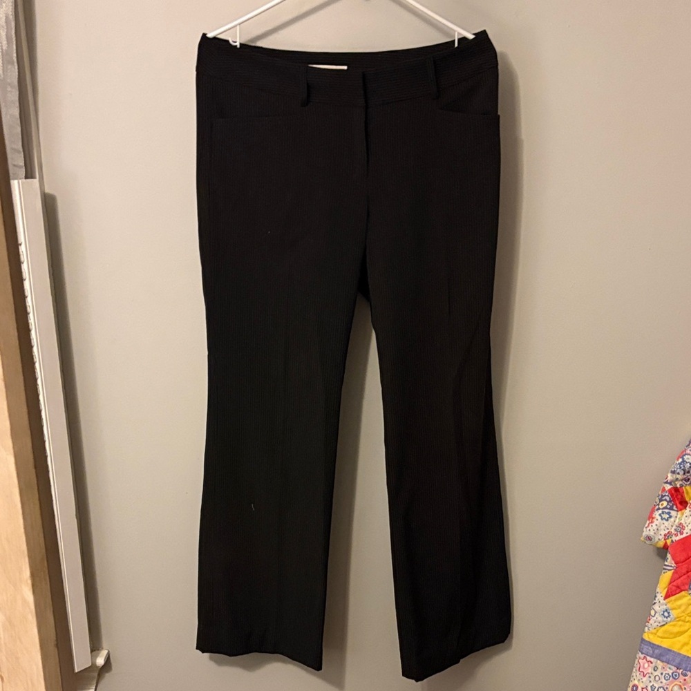 Michael Kors Black Pinstripe Suit Pants - Modern Fit